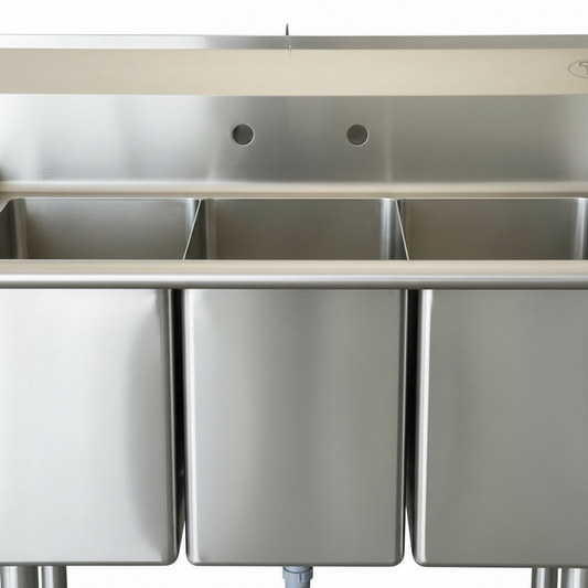 3 Compartment Stainless Steel Commercial Sink