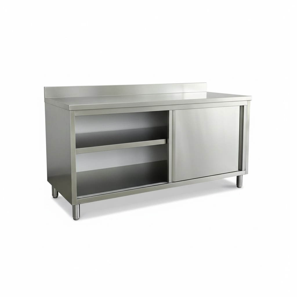 5ft x 2ft Stainless Steel Sliding Doors Cabinet