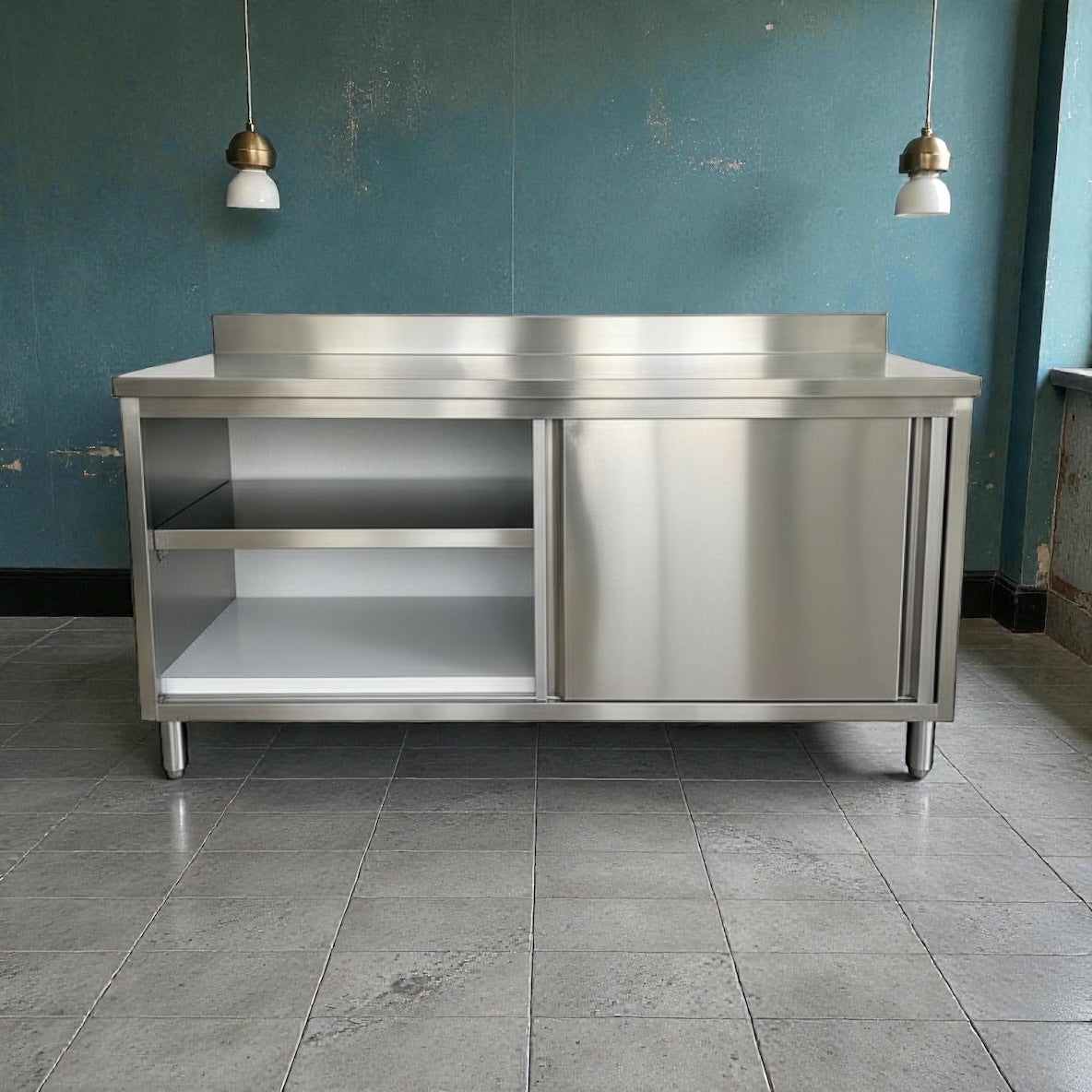 6ft (L) x 2.5ft (W) x 3ft (H)  Sliding Cabinet