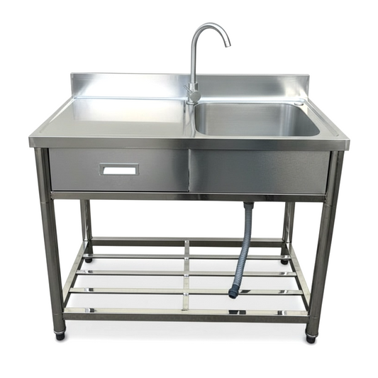 3ft Stainless Steel Sink with Drawer