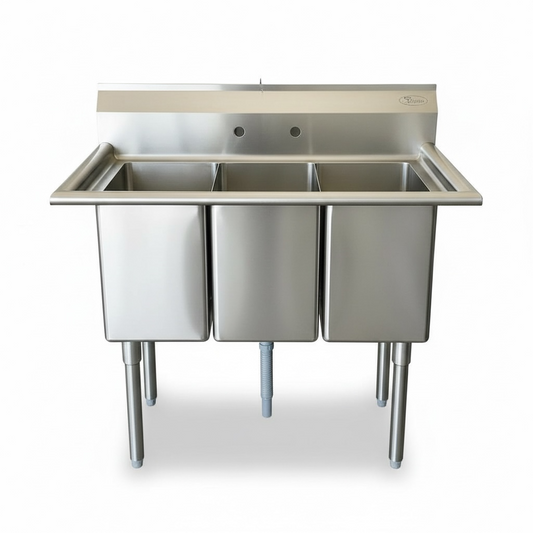 3 Compartment Stainless Steel Commercial Sink