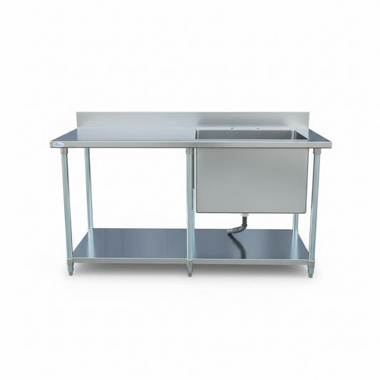 6 ft stainless steel sink table