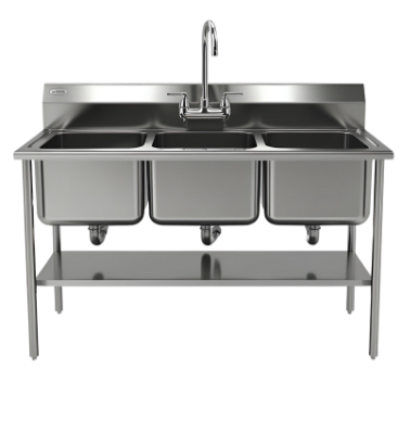 3 Compartment Stainless Steel Commercial Sink